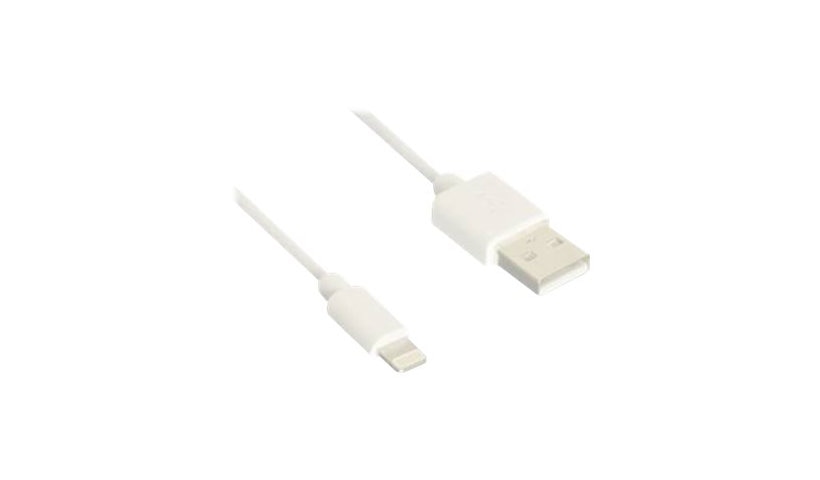 B3E USB-A to Lightning Cable, Sync & Charge, White, 3 ft (36 in)