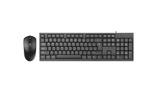 B3E AP-BM530 Wired USB Keyboard and Mouse Set Waterproof Numpad 1000 DPI