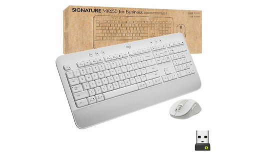 Logitech MK650 Business Wireless Keyboard Mouse Logi Bolt Off White 2 Year