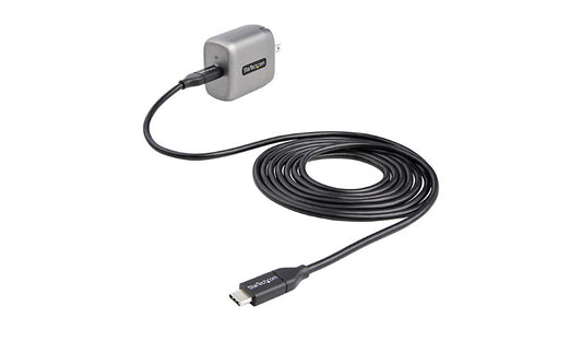 StarTech WCH1C30 30W USB-C GaN Wall Charger 6 ft Cable Gray 2 Year