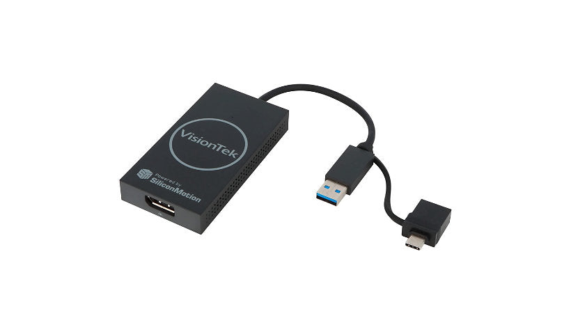 VisionTek VT80 USB-A/USB-C to DisplayPort 4K Display Adapter, 901505
