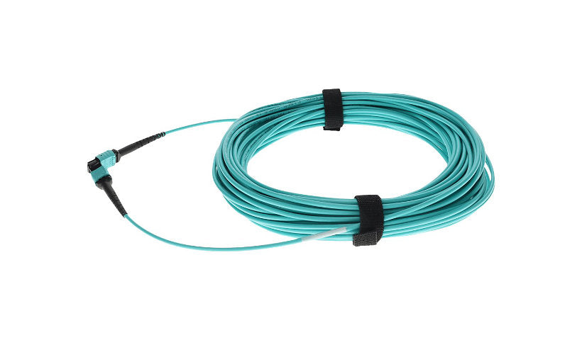 Proline PRO-MPOMPO-30M5OM4P 30m (98.4ft) MPO/UPC to MPO/UPC 12 Fiber OM4 Multimode Patch Cable, 50/125, OFNP Plenum, Aqua