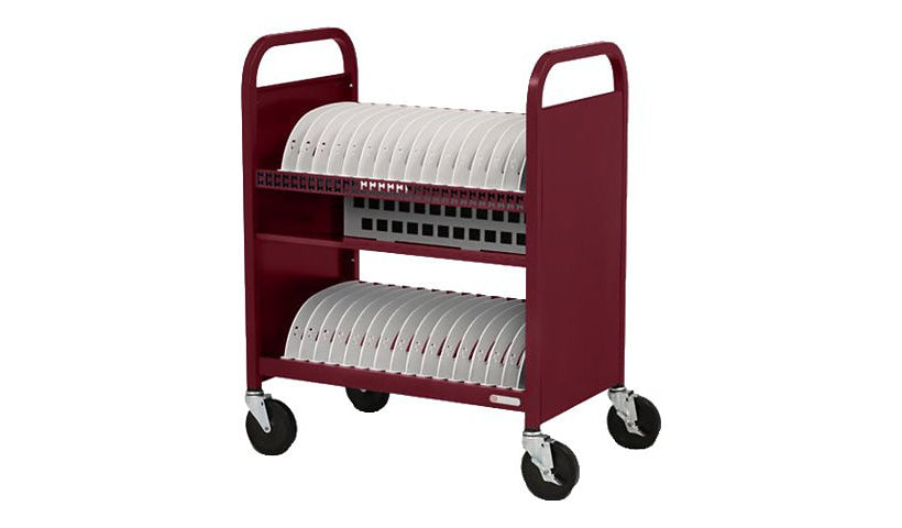 Bretford Cube TVCT30AC Open Cart, 30 Devices, Maroon, TVCT30AC-MA
