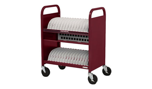 Bretford Cube TVCT30AC Open Cart, 30 Devices, Maroon, TVCT30AC-MA
