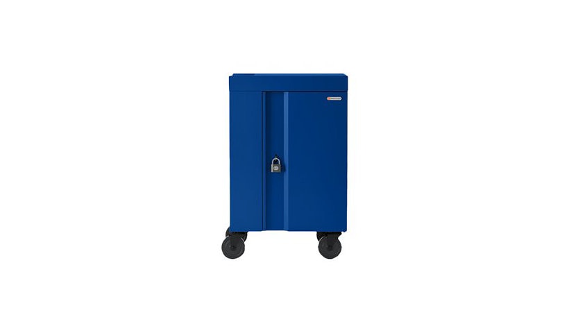 Bretford Cube Mini Pre-Wired USB-C Cart, 20 Devices, Royal Blue, TVCM20USBC-RB