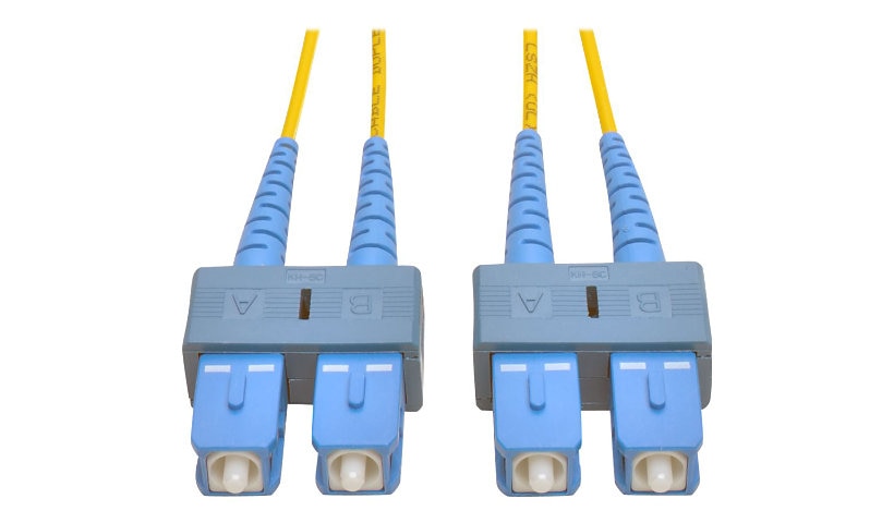 Eaton Tripp Lite 1m (3ft) SC to SC Single Mode Duplex Fiber Patch Cable, 9/125, PVC, Yellow, N356-01M