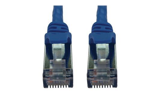Tripp Lite N262-S01-BL Cat6a 10G Slim Shielded Snagless Patch Cable 1 ft Blue