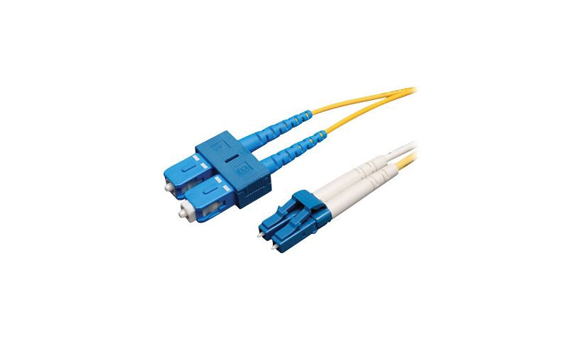 Tripp Lite (Eaton) N366-05M 5m (16.4ft) LC to SC Single Mode Duplex Fiber Patch Cable, 9/125, PVC, OFNR, Yellow
