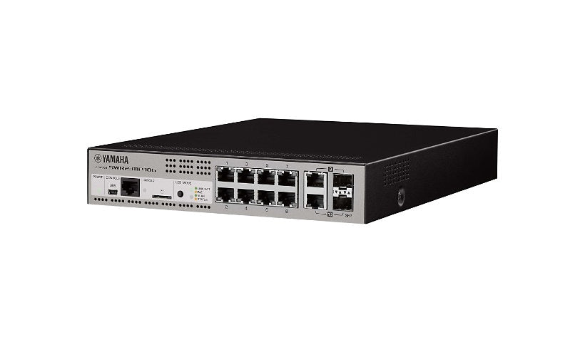 Yamaha SWR2311P-10G 10-Port Gigabit PoE+ L2 Switch for Dante, 240W