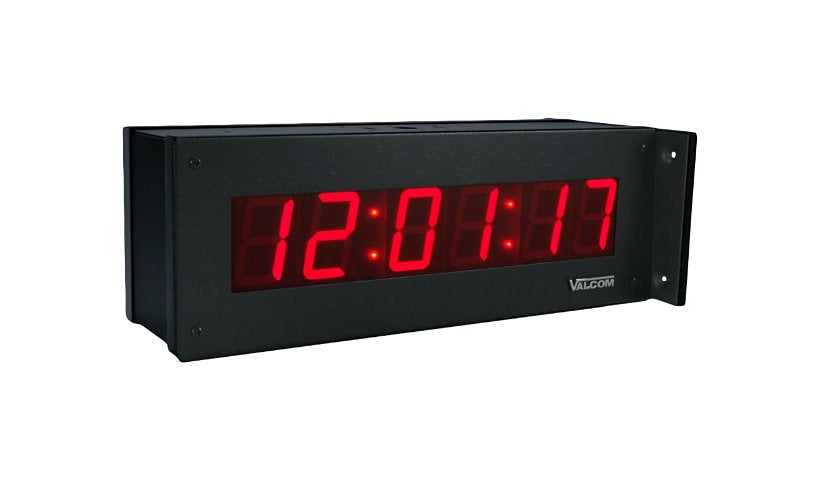 Valcom VIP-D625ADS Double-Sided IP PoE Digital Clock, 2.5" 6-Digit