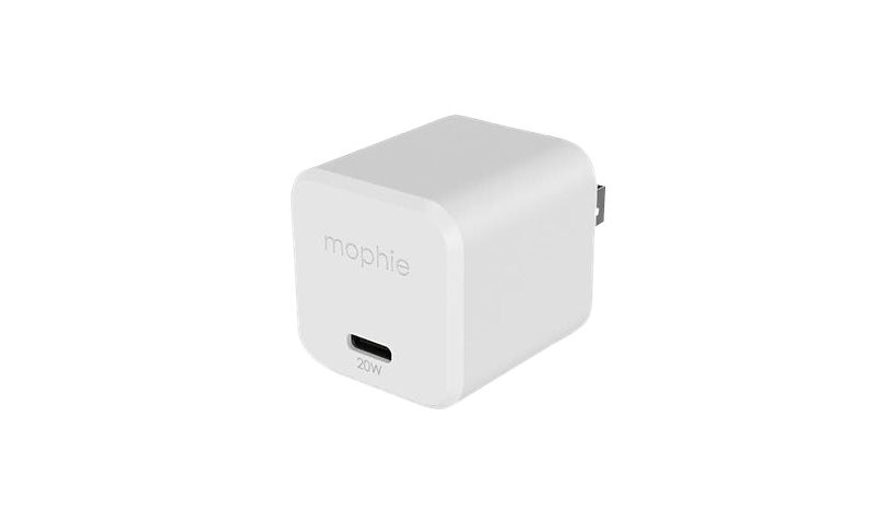 mophie speedport 20 20W USB-C PD GaN Charger White 409909294 2 Year