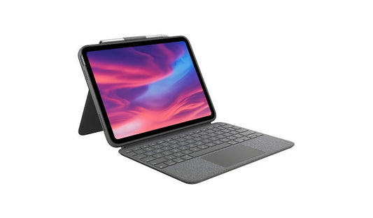 Logitech Combo Touch Keyboard Case iPad 10th Gen A16 Backlit Oxford Gray 1 Year