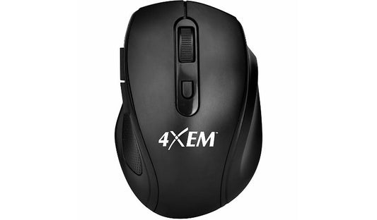 4XEM 4XWLSMS1 Wireless Optical Mouse 20 ft Range 5 Button 1 Year