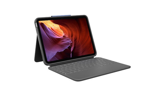 Logitech Rugged Folio Keyboard Case iPad 10th Gen and A16 Drop Protection 1 Year