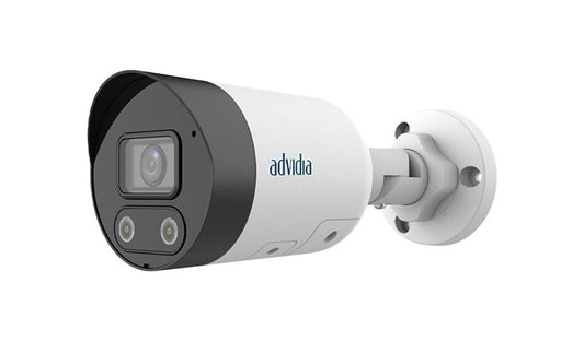Advidia M-89-F-L 4K Bullet Camera 4mm Deterrence Light IR 98 ft Mic