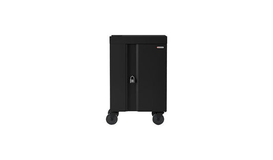 Bretford Cube Mini Pre-Wired USB-C Cart, 20 Devices, Black, TVCM20USBC-BP