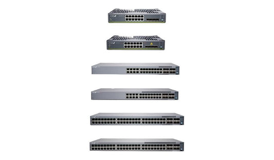 Juniper EX4100-F-12T 12-Port Gigabit Fanless Switch, 10G Uplinks, Compact