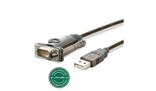 Plugable USB-A to RS-232 DB9 Serial Adapter, Prolific Chipset, 5 ft