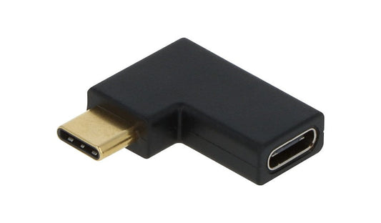 VisionTek USB-C Right-Angle Adapter, 100W PD, 4K Video, Thunderbolt 3, 1 in