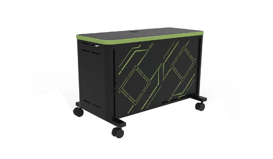 Spectrum Console Gaming Hub Cart, TV + 3 Consoles, Black/Cafe Sienna