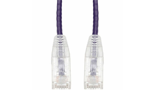 Proline PRO-7FSLCAT6A-PE Cat6a Slim Snagless UTP Ethernet Patch Cable 7 ft