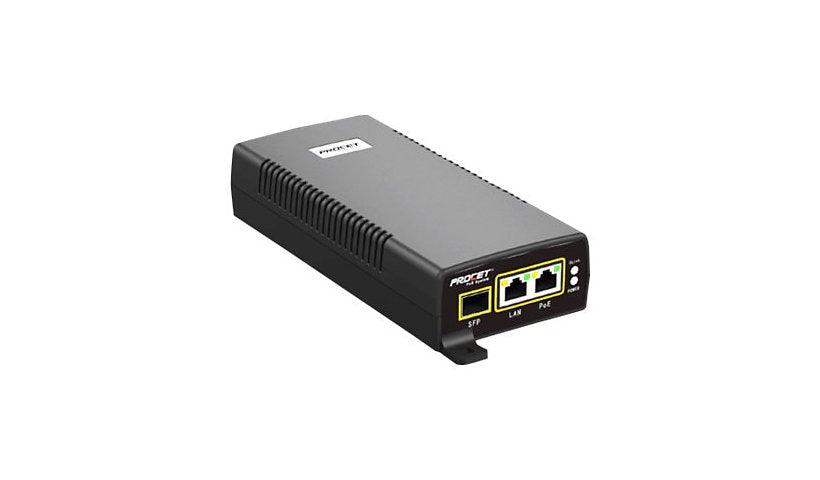 Hanwha Vision SPO-6011 PoE++ Injector, 60W, SFP + Gigabit, IP40