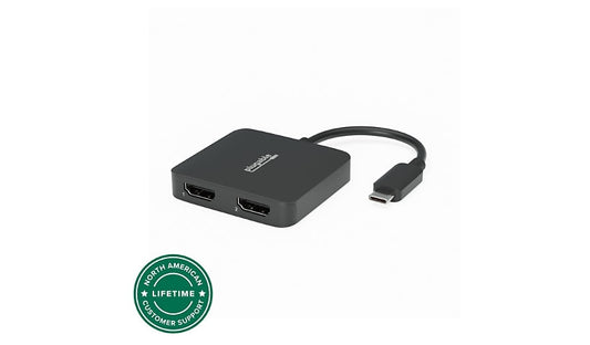 Plugable USB-C to Dual HDMI MST Adapter, Dual 4K 60Hz, Windows & ChromeOS