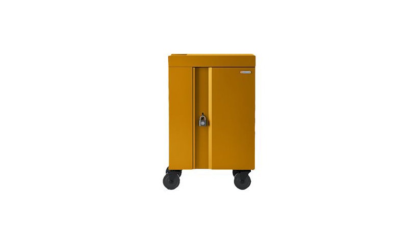 Bretford Cube Mini Pre-Wired USB-C Cart, 20 Devices, Mustard, TVCM20USBC-MUS