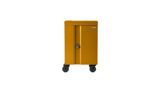 Bretford Cube Mini Pre-Wired USB-C Cart, 20 Devices, Mustard, TVCM20USBC-MUS
