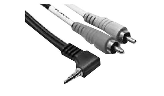 Hosa CMR-206R Right-Angle 3.5mm TRS to Dual RCA Stereo Breakout Cable 6 ft