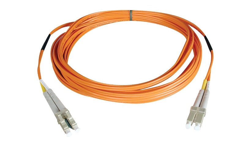 Eaton Tripp Lite 20m (65ft) LC to LC Multimode Duplex Fiber Patch Cable, 50/125, PVC, Orange, N520-20M