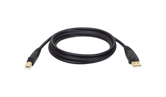 Tripp Lite USB 2.0 Type-A to Type-B Device Cable, Gold Plated, M/M, 15 ft