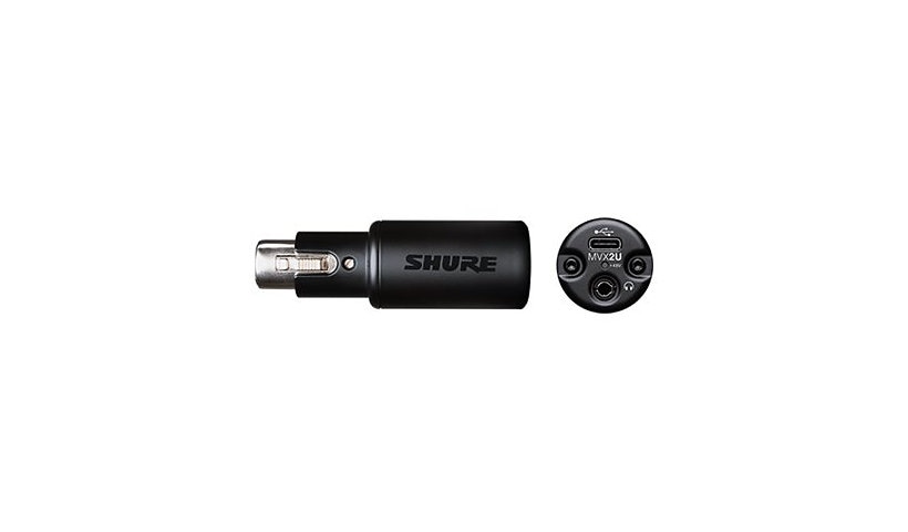 Shure MVX2U MOTIV XLR to USB-C Digital Audio Interface with Headphone Output