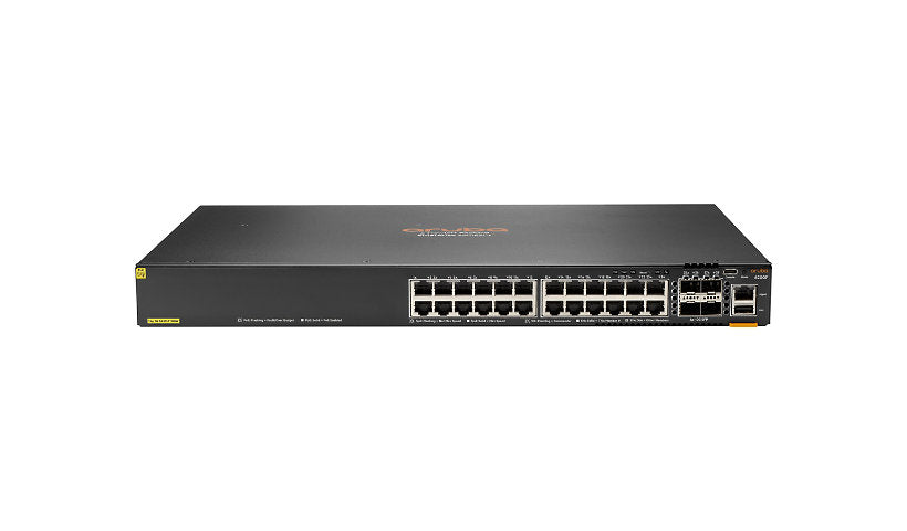 HPE Aruba Networking CX 6200F S0M82A 24-Port PoE+ Switch, 4x SFP, 370W
