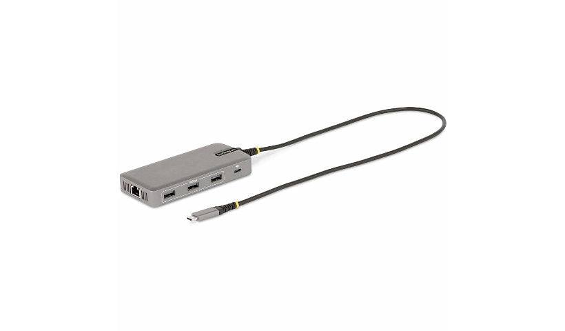 StarTech.com USB-C Triple Monitor Dock, 4K 60Hz HDMI/DP, 3-Port USB, GbE, 100W