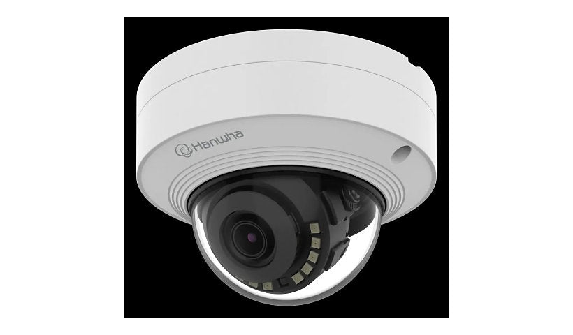 Hanwha Vision Wisenet Q QNV-C8011R 5MP AI Dome Camera 3mm IR 66 ft PoE