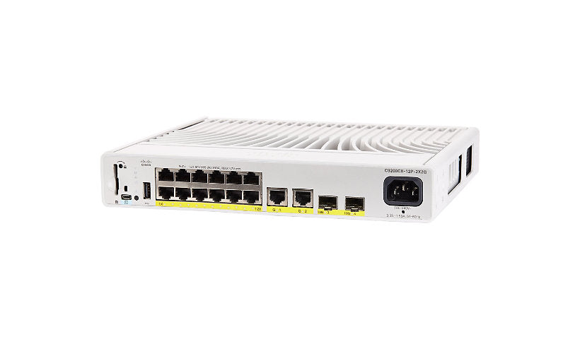 Cisco Catalyst C9200CX-12P-2X2G-A 12-Port PoE+ Switch, Network Advantage