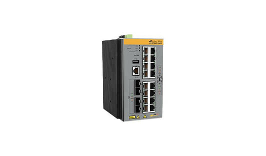 Allied Telesis AT-IE340-20GP Industrial L3 PoE+ Switch, 16 PoE + 4 SFP