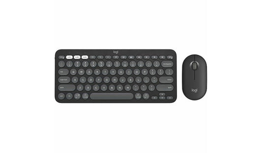Logitech Pebble 2 Combo Keyboard and Mouse Tonal Graphite 920-012061 1 Year