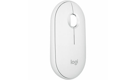 Logitech Pebble Mouse 2 M350s Slim Bluetooth Mouse Tonal White 910-007022 1 Year