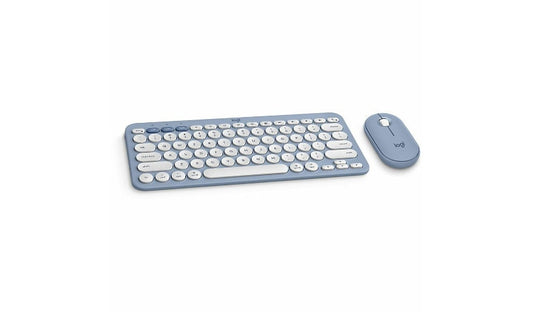 Logitech Pebble 2 Mac Bluetooth Keyboard Mouse Tonal Blue 920-012202 1 Year