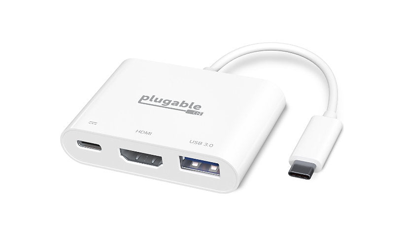 Plugable USB-C Mini Dock, 4K HDMI, USB 3.0, 100W PD Pass-Through, Driverless