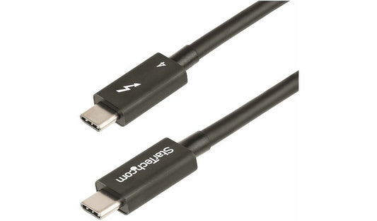 StarTech.com TBLT4MM1M Intel-Certified Thunderbolt 4 Cable 3 ft 40Gbps 2 Year