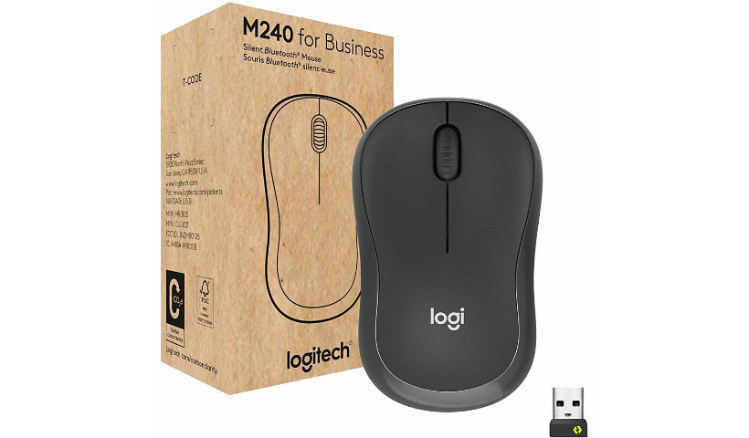 Logitech M240 for Business Silent Wireless Mouse Logi Bolt 910-007181 2 Year