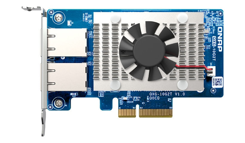 QNAP QXG-10G2T Dual Port 10GbE RJ-45 PCIe 3.0 x4 Card, Marvell AQC107