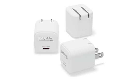 Plugable 30W USB-C GaN Charger White 3 Pack PS-30C1W-3X