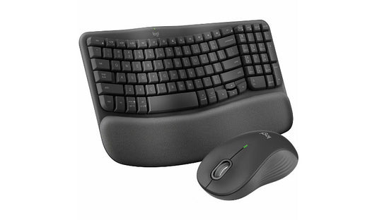 Logitech Wave Keys MK670 Ergonomic Combo with Signature M550 L Mouse 1 Year