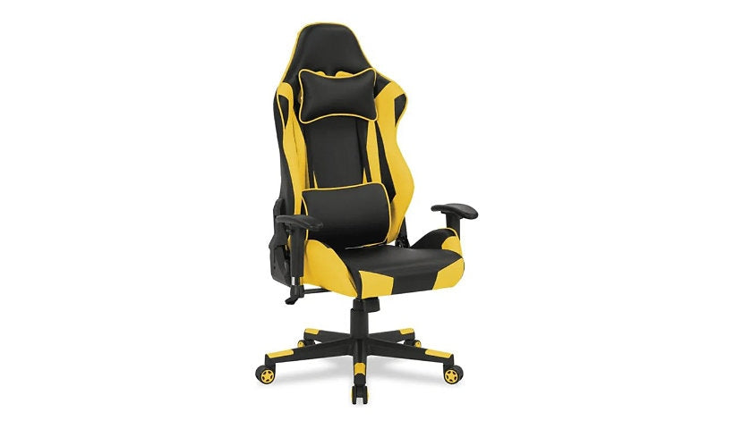 Spectrum Esports Genova 2.0 Gaming Chair, 180° Recline, Yellow, 38320YL