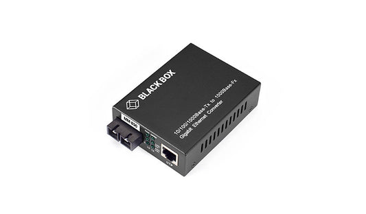 Black Box Gigabit Media Converter, 10/100/1000 RJ-45 to 1000BASE-SX SC Multimode, 850nm, 550m, LGC211A-R2