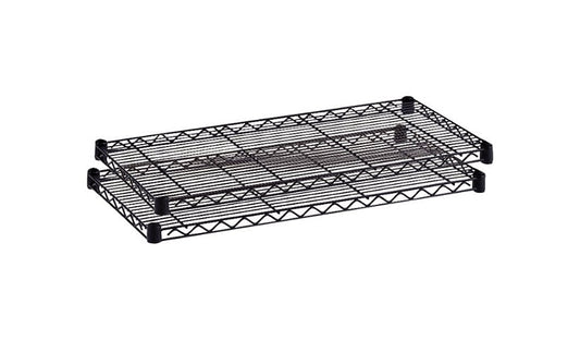 Safco Commercial Extra Steel Shelves, 36x18in, 2-Pack, 5243BL